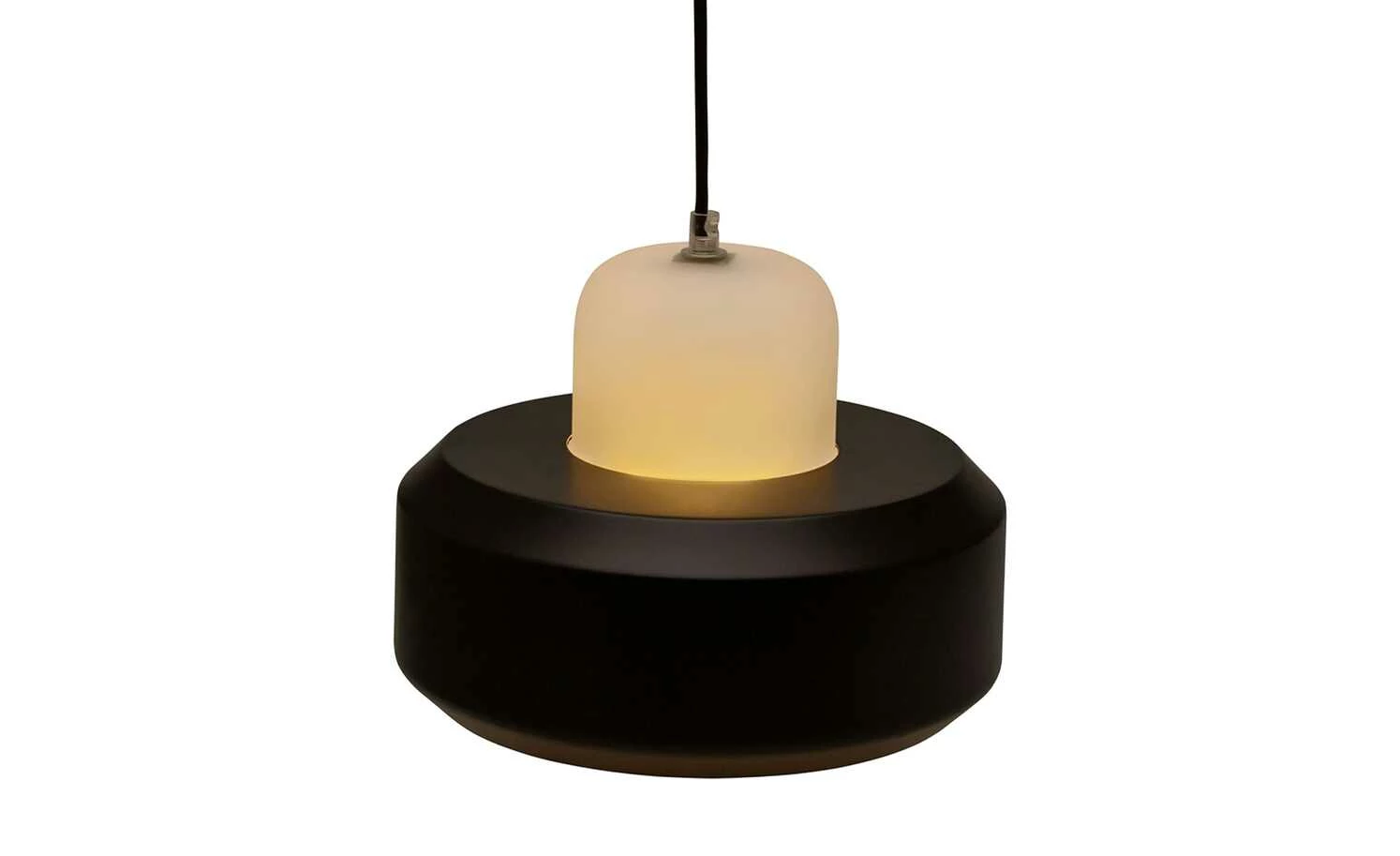 Pendelleuchte, 1-flammig, schwarz/weiß – Bild 4