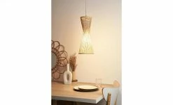 Pendelleuchte, 1-flammig, Rattan