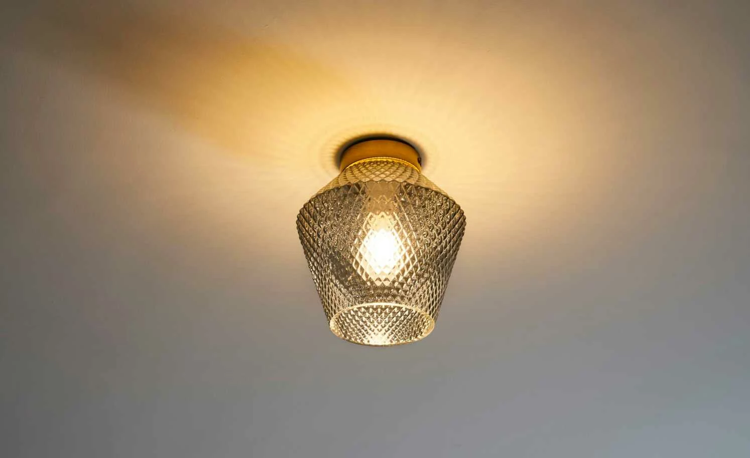 Deckenleuchte, 1-flammig, Rauchglas – Bild 3