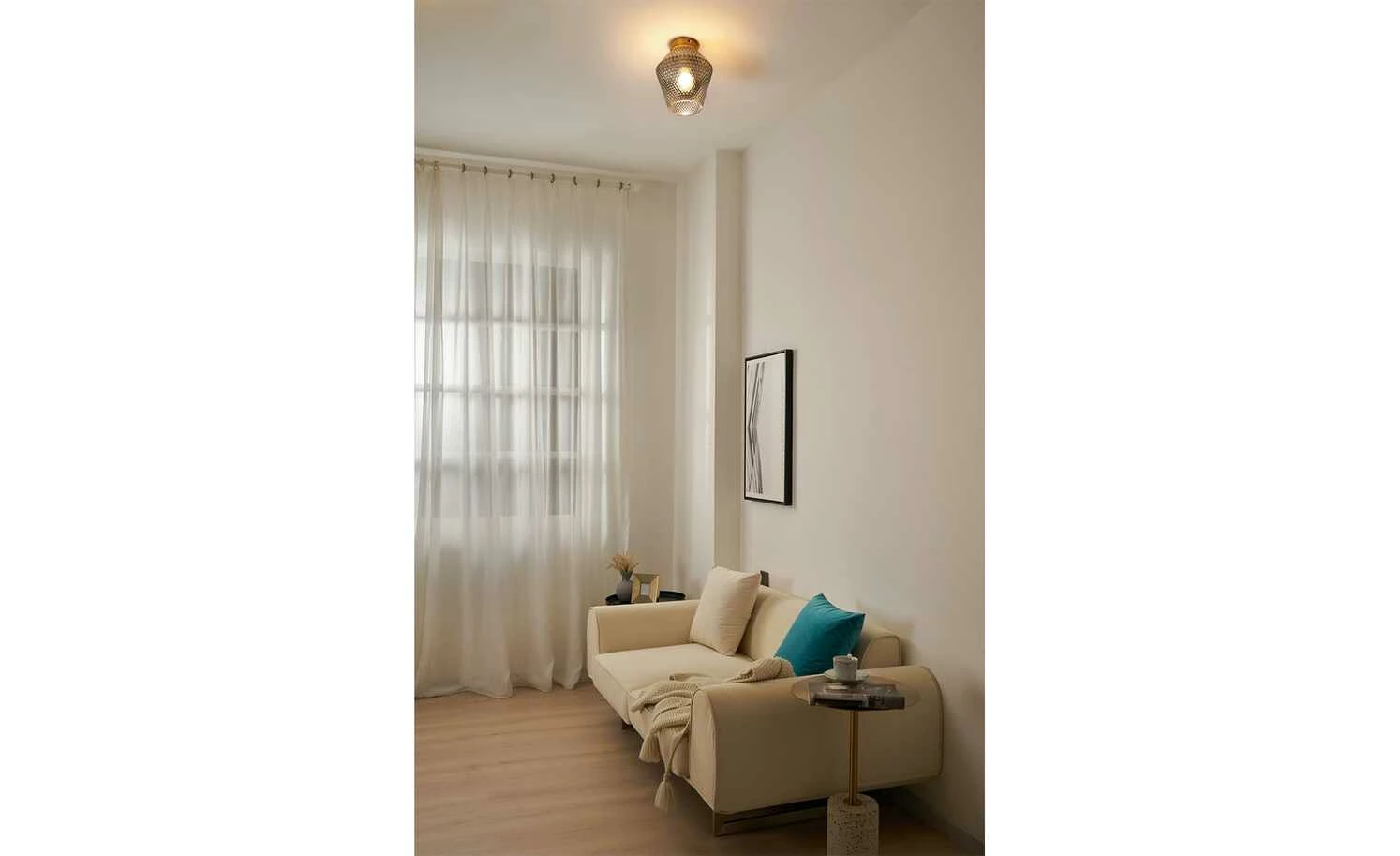 Deckenleuchte, 1-flammig, Rauchglas – Bild 2