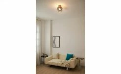 Deckenleuchte, 1-flammig, Rauchglas