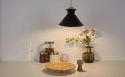 Pendelleuchte, 1-flammig, Metall schwarz