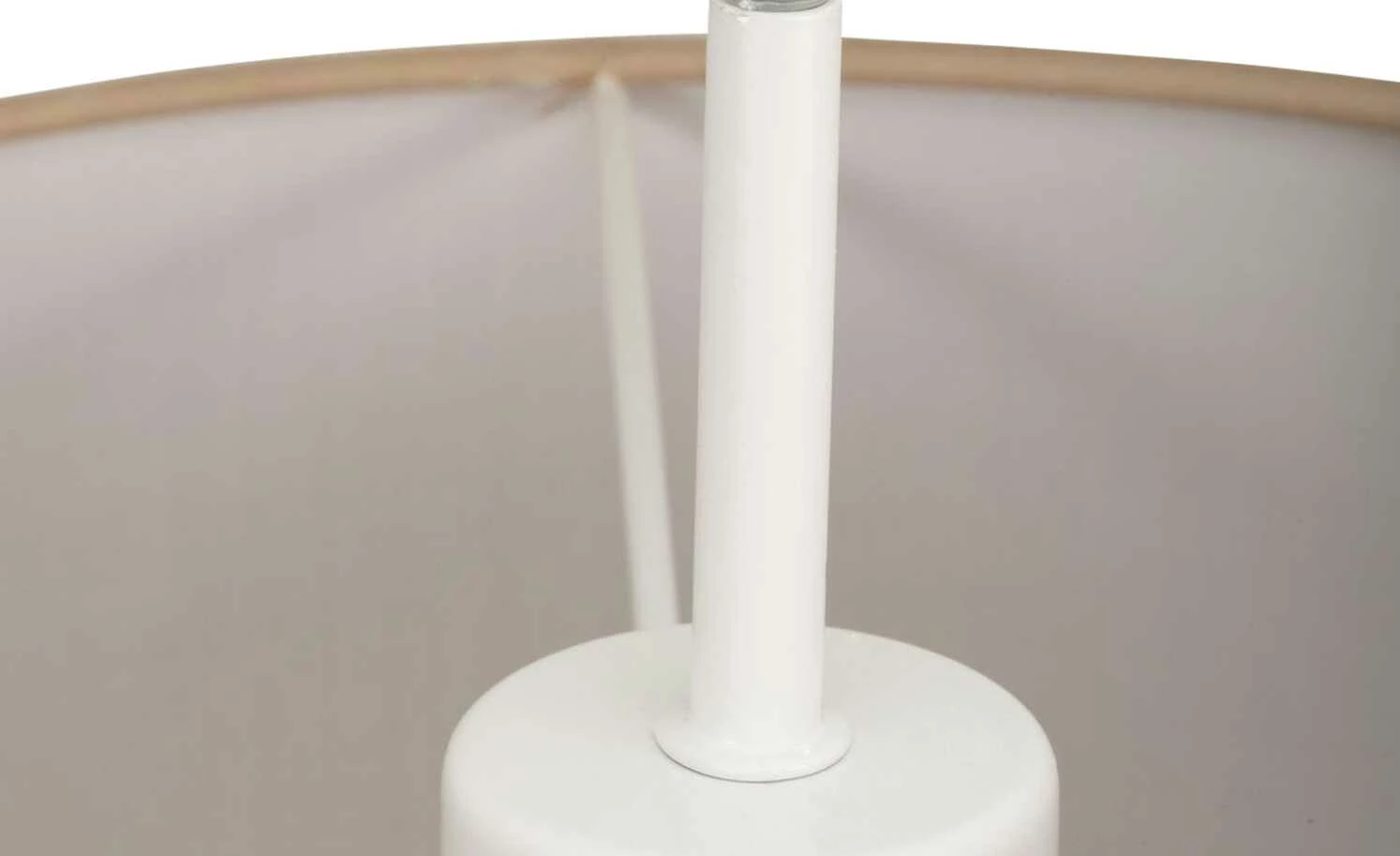 Pendelleuchte, 1-flammig, Stoff/beige – Bild 6