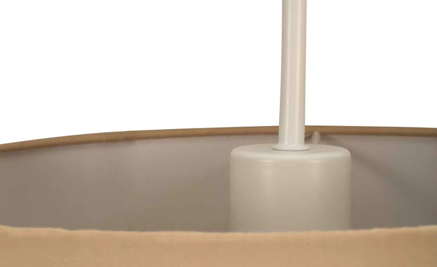 Pendelleuchte, 1-flammig, Stoff/beige – Bild 7