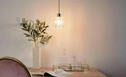 Pendelleuchte, 1-flammig Glas transparent