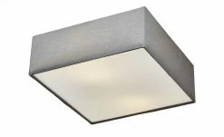 Trio Deckenleuchte mit eckigen Stoffschirm