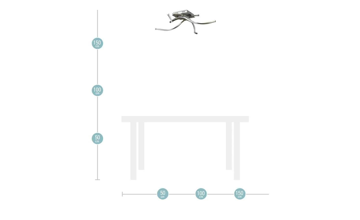 Paul Neuhaus LED-Deckenleuchte, 4-flammig, Arme geschwungen – Bild 5