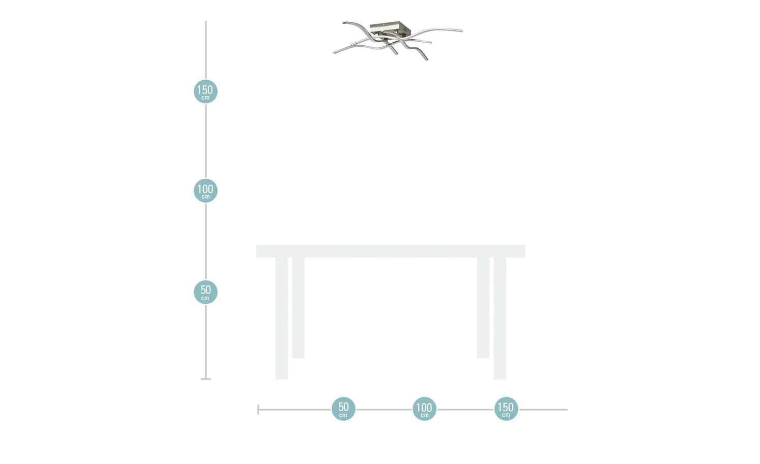 Paul Neuhaus LED-Deckenleuchte, 4-flammig, Nickel matt – Bild 4