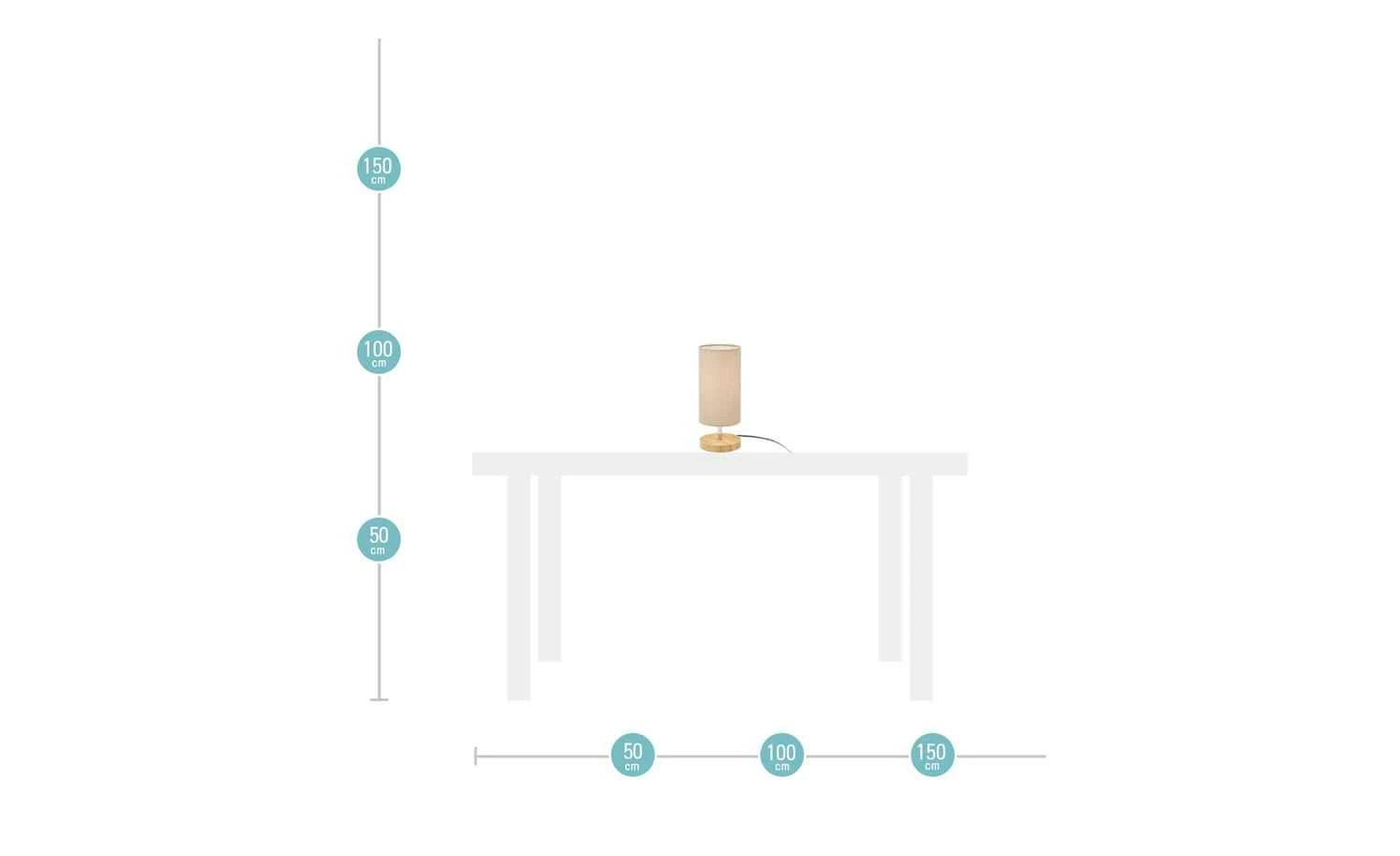 for friends Tischleuchte, 1-flammig Stoffschirm Cappuccino – Bild 5