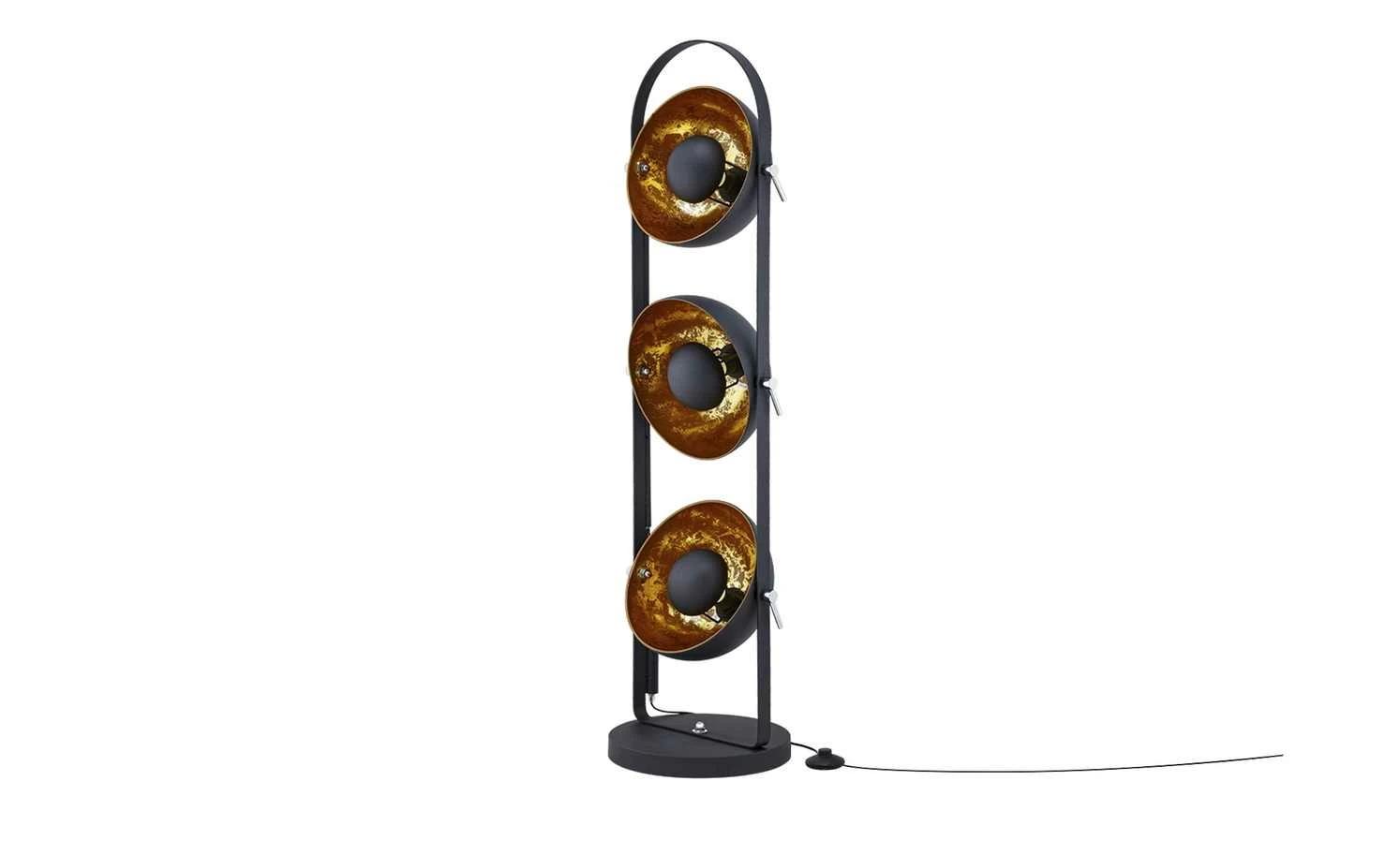 HOME STORY Retro-Stehleuchte, schwarz-gold – Bild 3