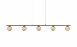 Paul Neuhaus Pendelleuchte, 5-flammig rostfarben