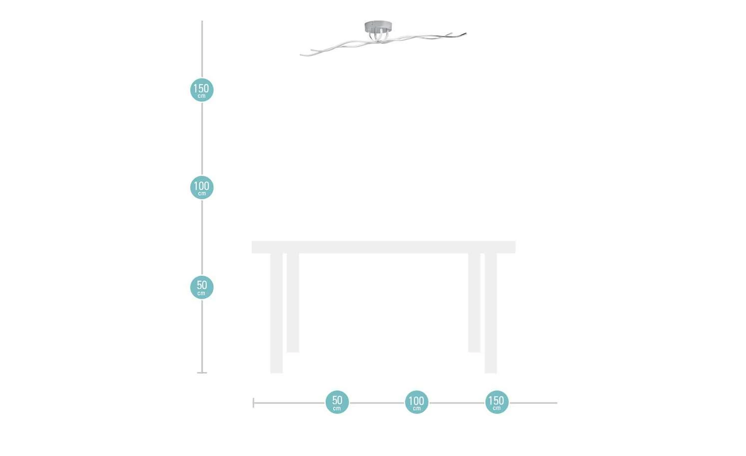 Paul Sommerkamp Leuchten LED-Deckenleuchte, Arme geschwungen – Bild 4