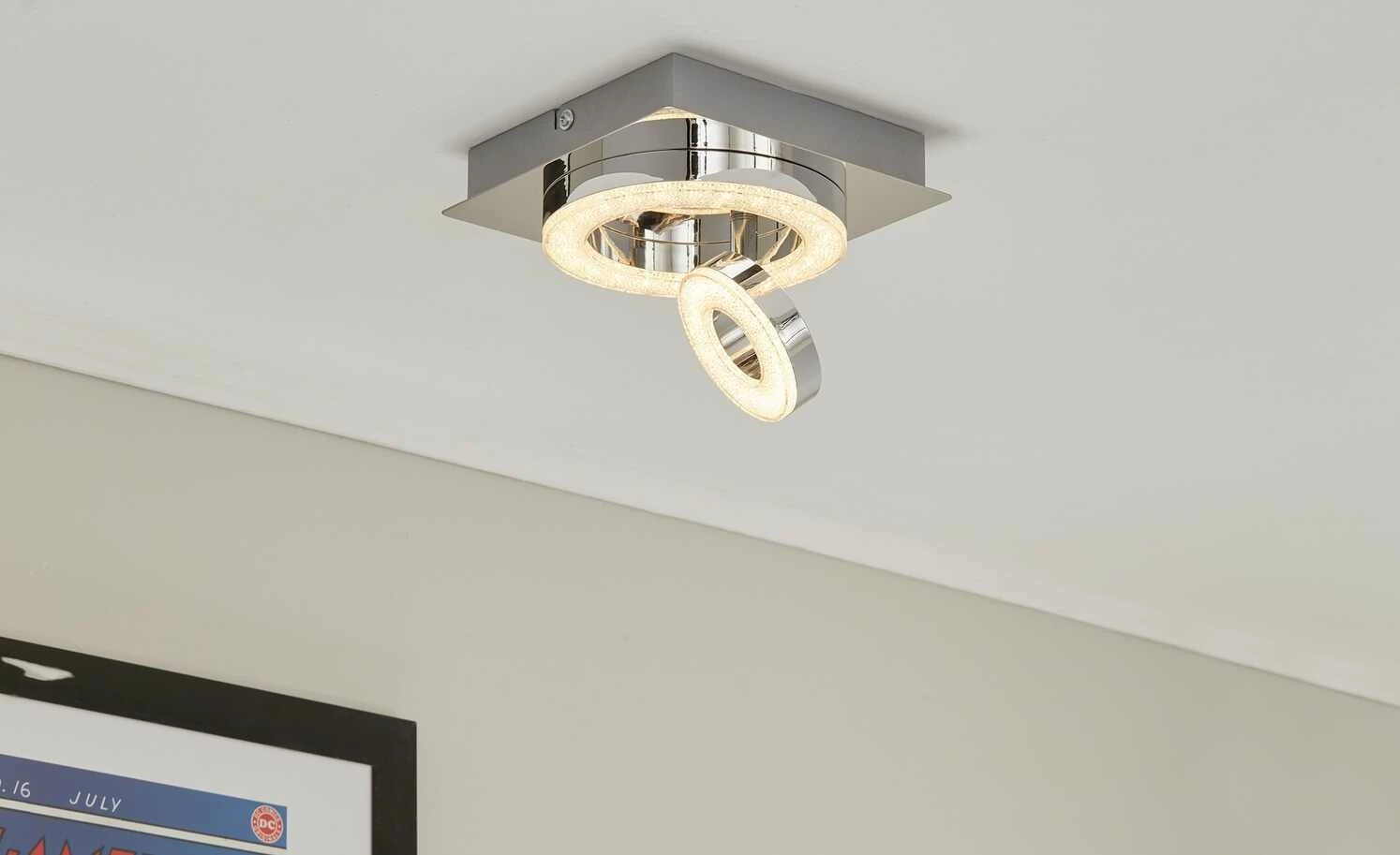 Paul Neuhaus LED-Deckenleuchte, 2-flammig, Kristall-optik