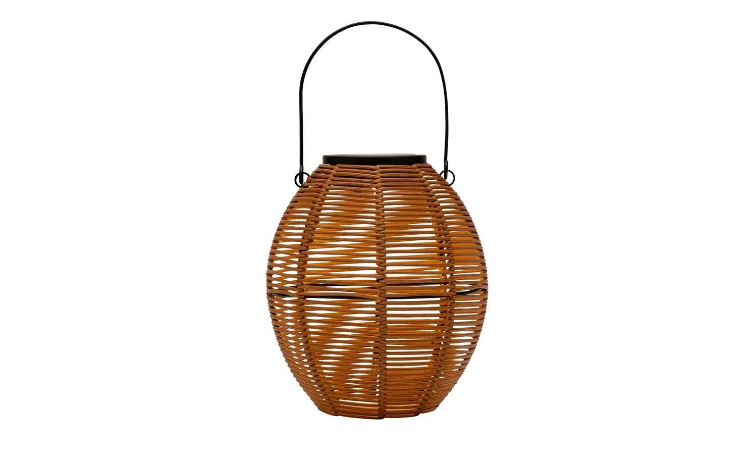 Solar-Tischleuchte, Laterne´ Rattan coffee – Bild 8