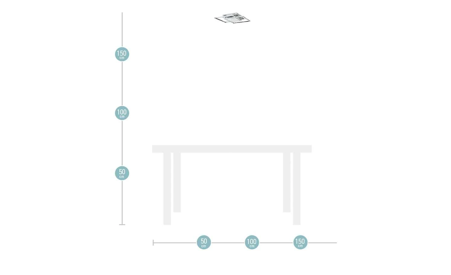 Meisterleuchten LED-Deckenleuchte, 4-flammig, Chrom – Bild 5