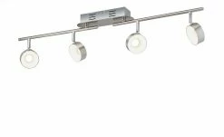 KHG LED-Spot, 4-flammig Nickel matt