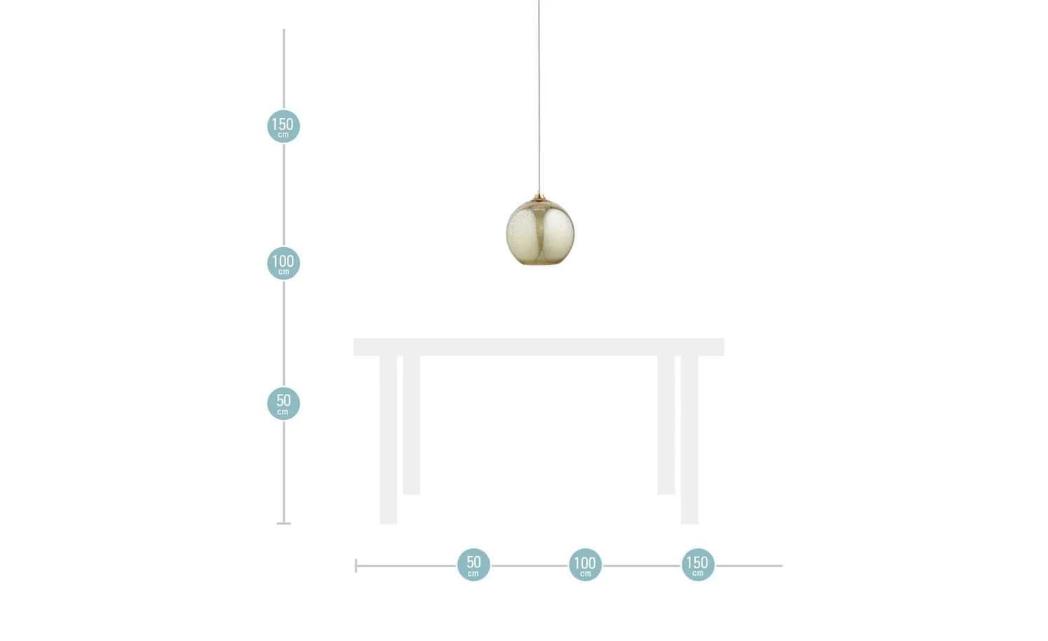 HOME STORY Pendelleuchte, 1-flammig goldfarben – Bild 9