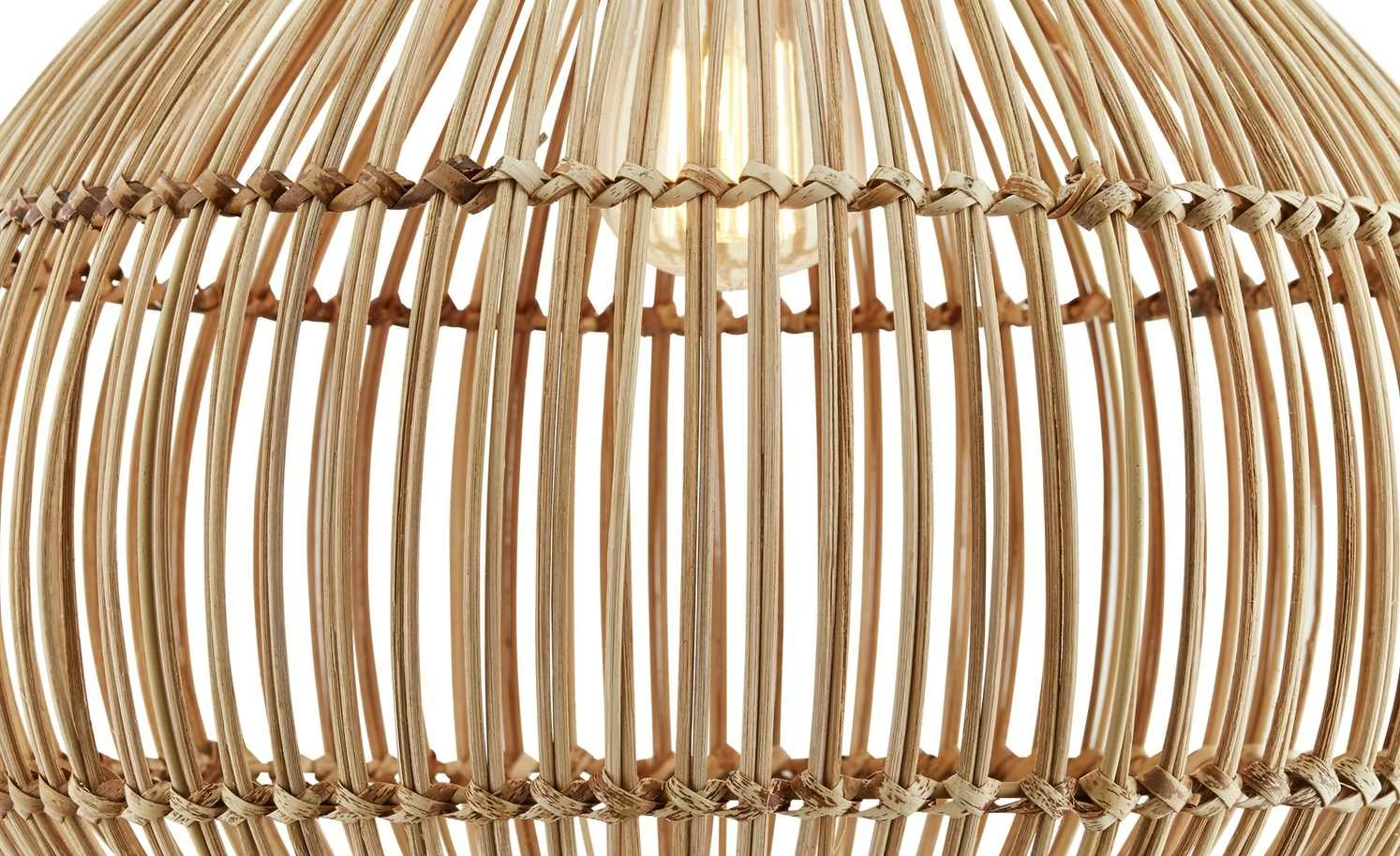 HOME STORY Rattan-Pendelleuchte, 1-flammig – Bild 3