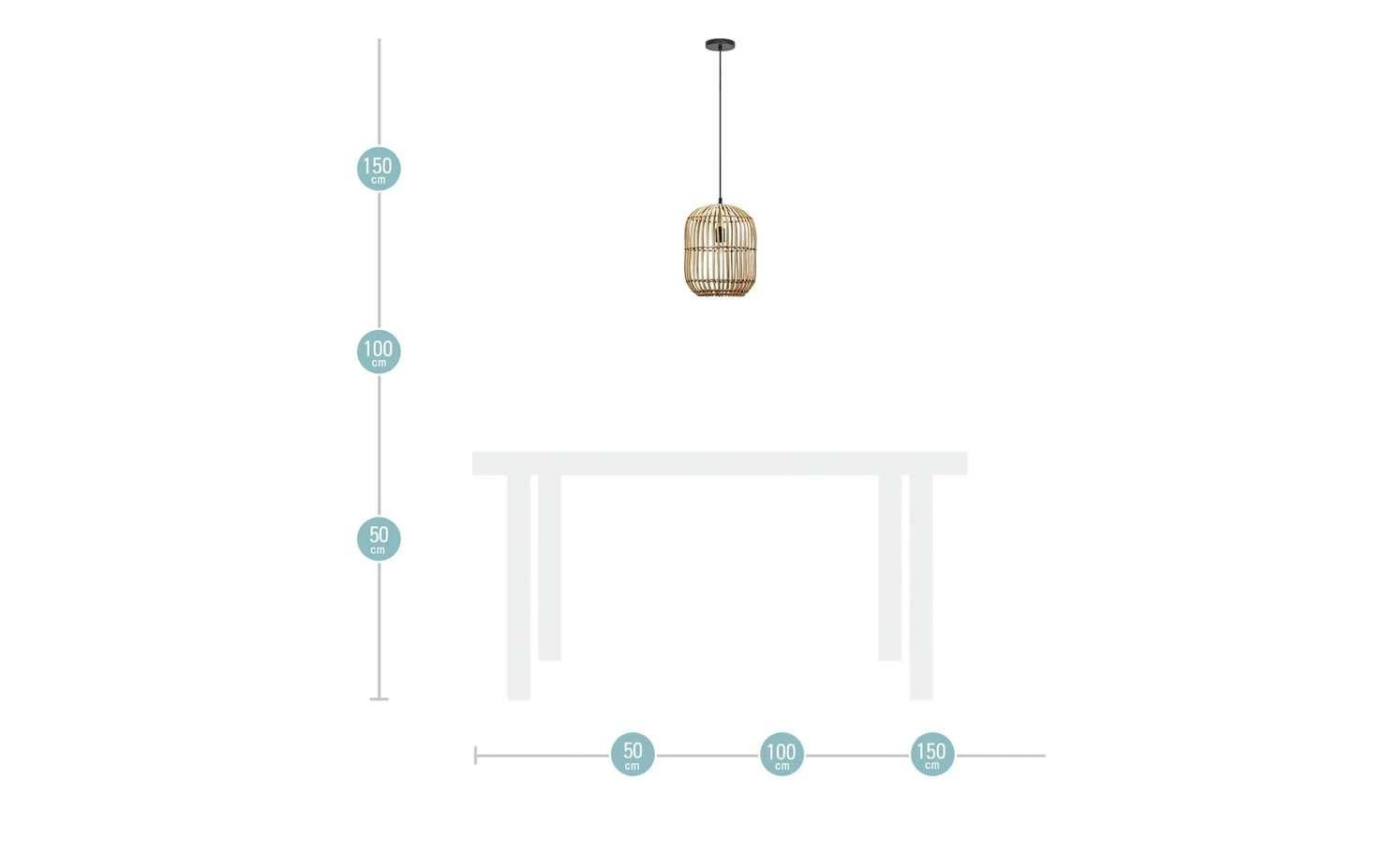 HOME STORY Rattan-Pendelleuchte, 1-flammig – Bild 8