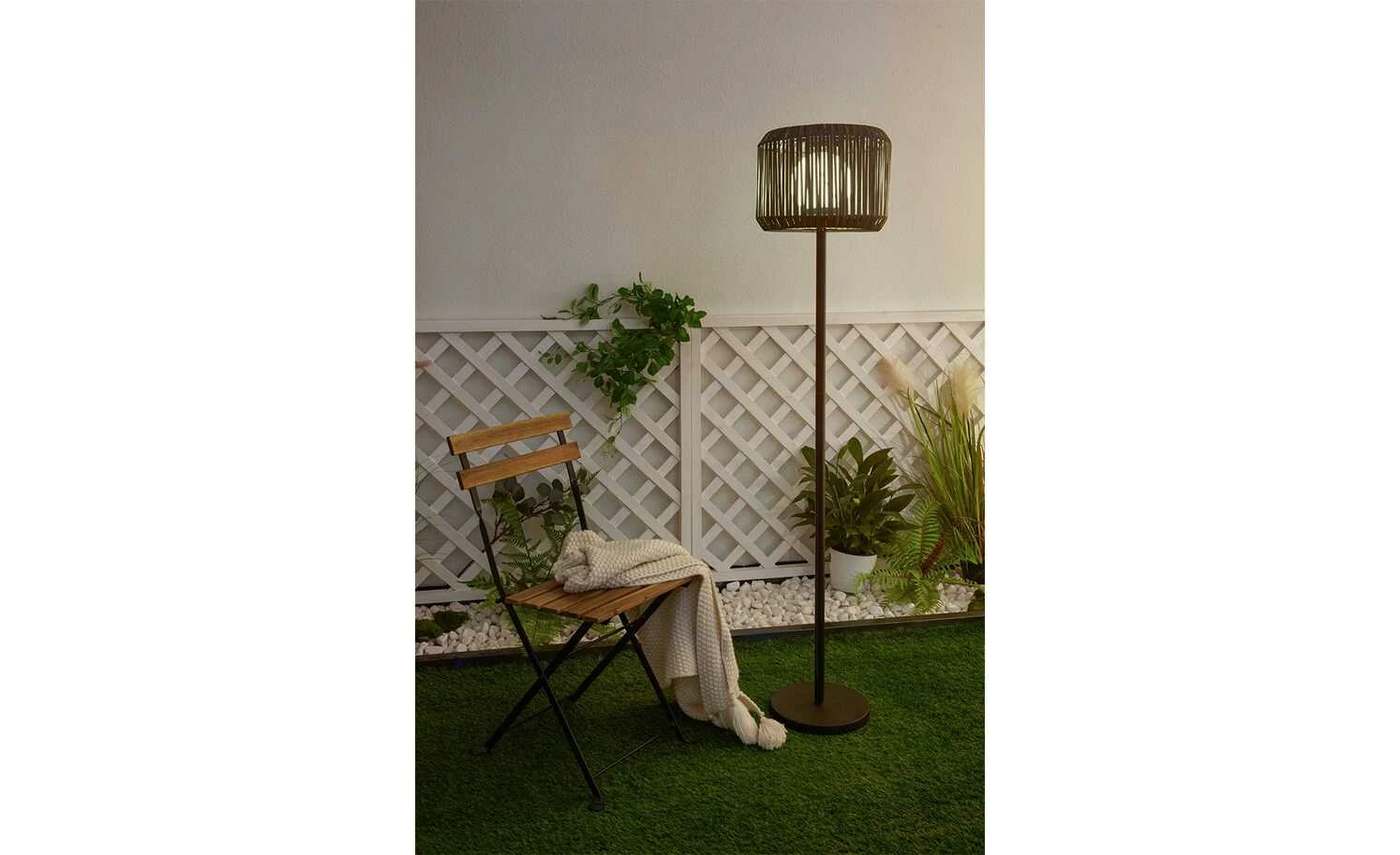 Solar-Stehleuchte, Schwarz – Bild 2