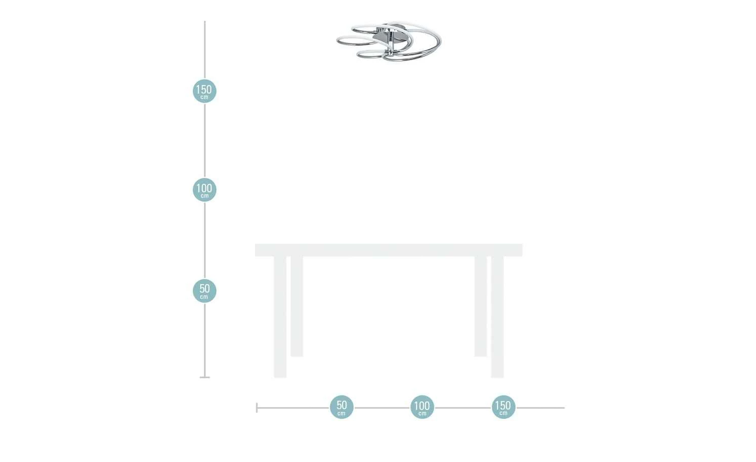 Meisterleuchten LED-Deckenleuchte, chrom, 5-flammig – Bild 2