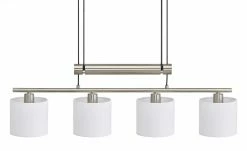 Trio Pendelleuchte, 4-flammig, Stoffschirm