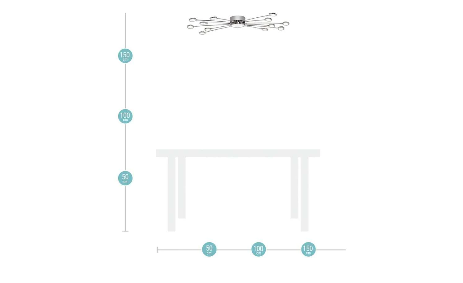Trio LED-Deckenleuchte mit Fernbedienung – Bild 9