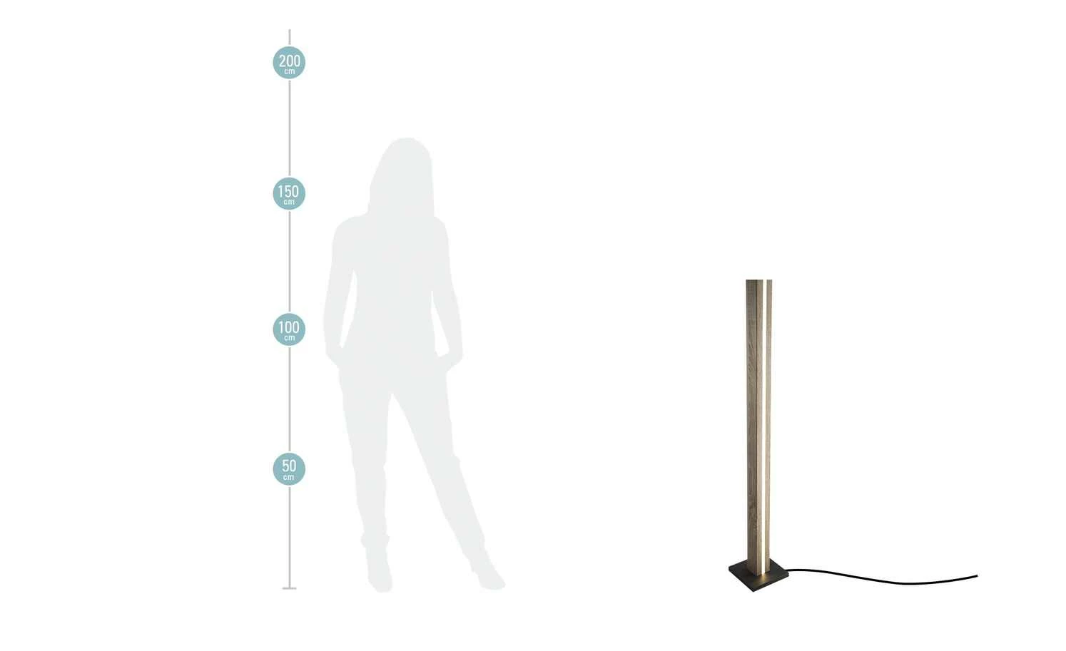 LED-Stehleuchte, Eiche hell (Nachbildung) – Bild 3