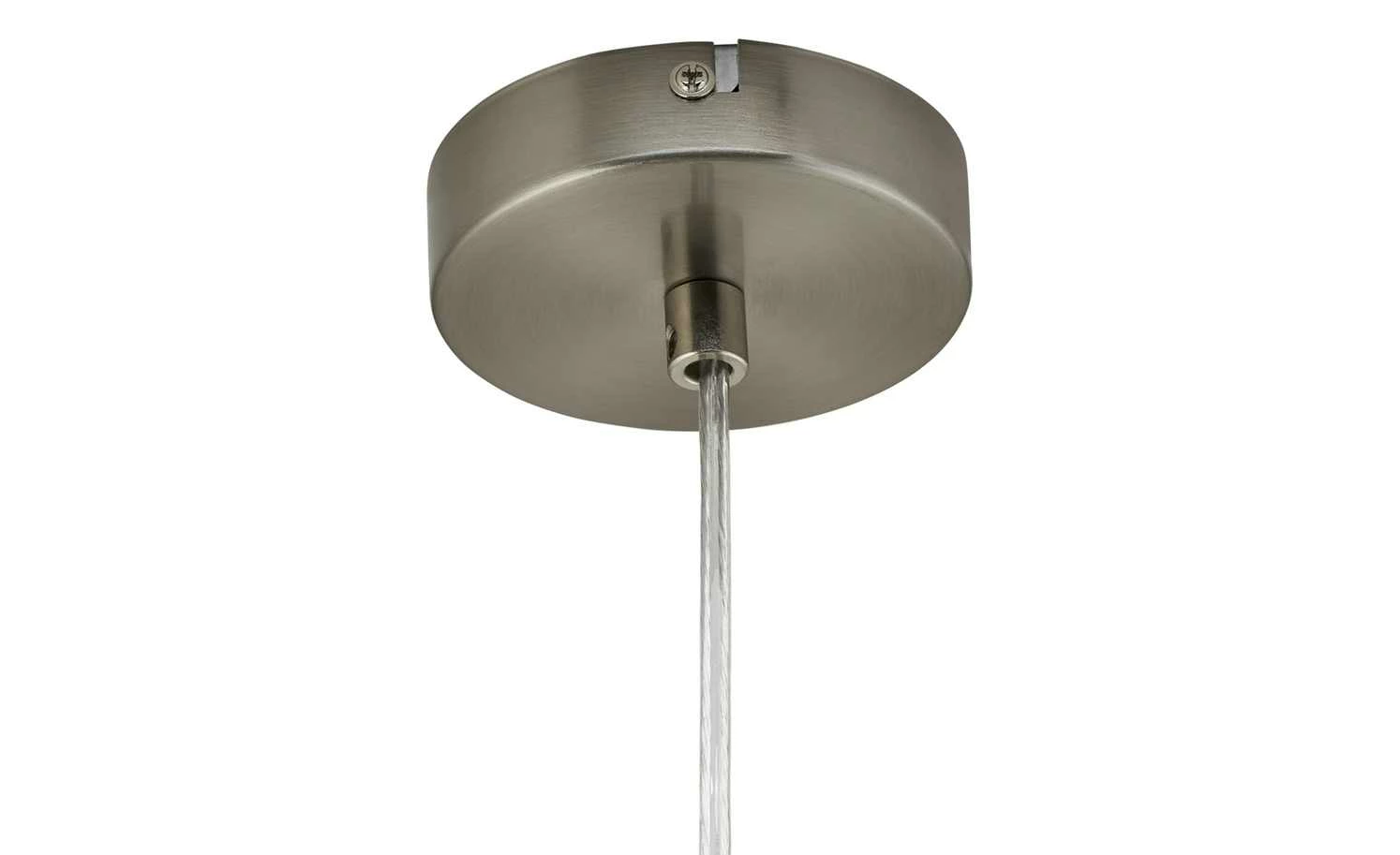 Stoffpendelleuchte, 1-flammig, Schirm grau/silber – Bild 5