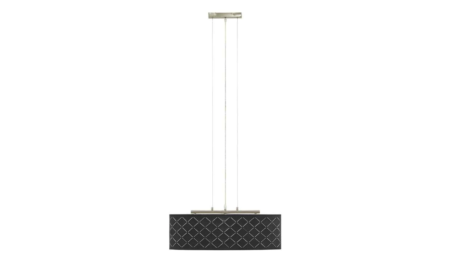 Stoffpendelleuchte, 3-flammig, Schirm grau/silber – Bild 9