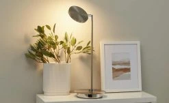 B-Leuchten LED-Tischeuchte, 1-flammig, Nickel matt