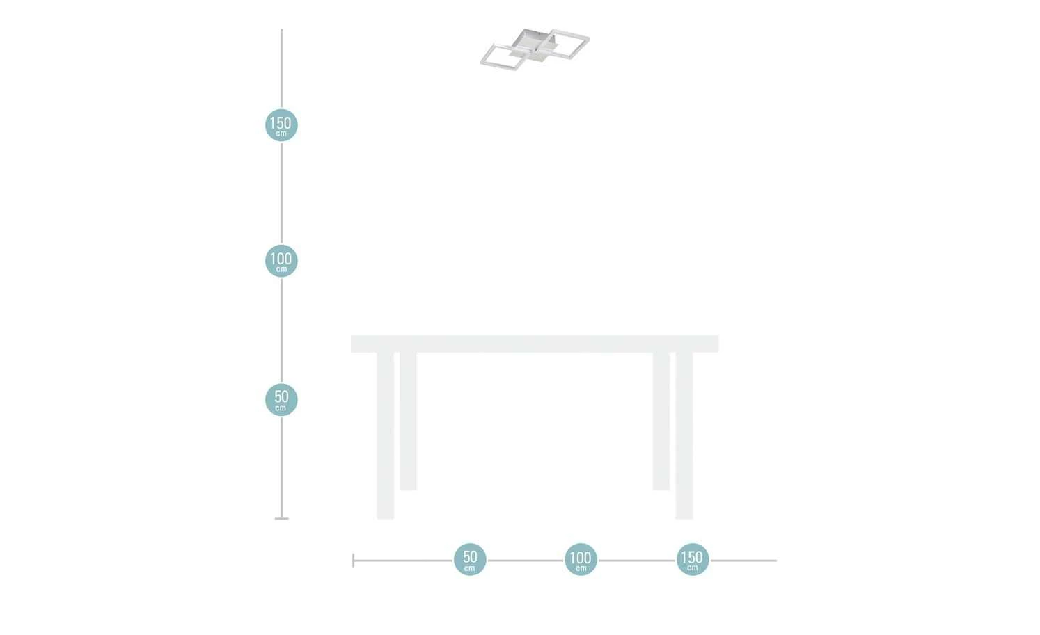 Paul Sommerkamp Leuchten LED-Deckenleuchte, 2-flammig, Alu – Bild 4