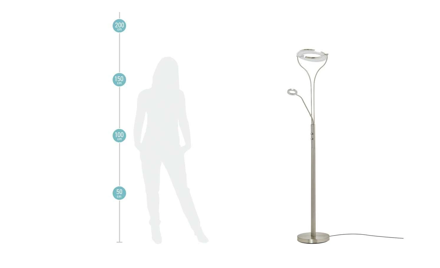 Meisterleuchten LED-Deckenfluter, 2-flammig, Chrom – Bild 12