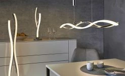 KHG LED-Pendelleuchte, chrom `Wavy´