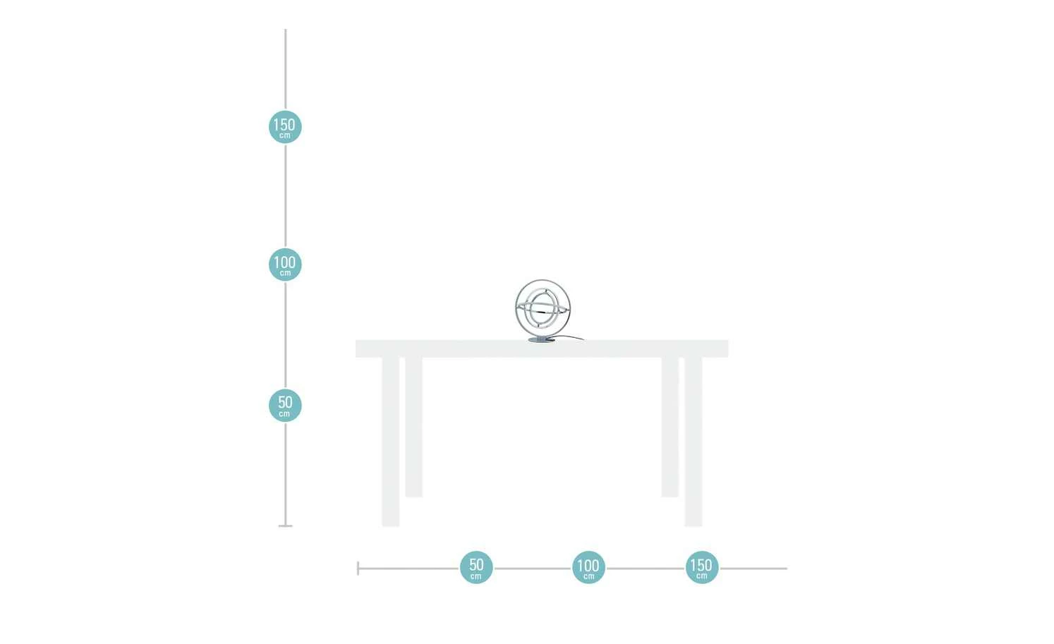 Paul Sommerkamp Leuchten LED-Tischleuchte, chrom `Ringe´ – Bild 8