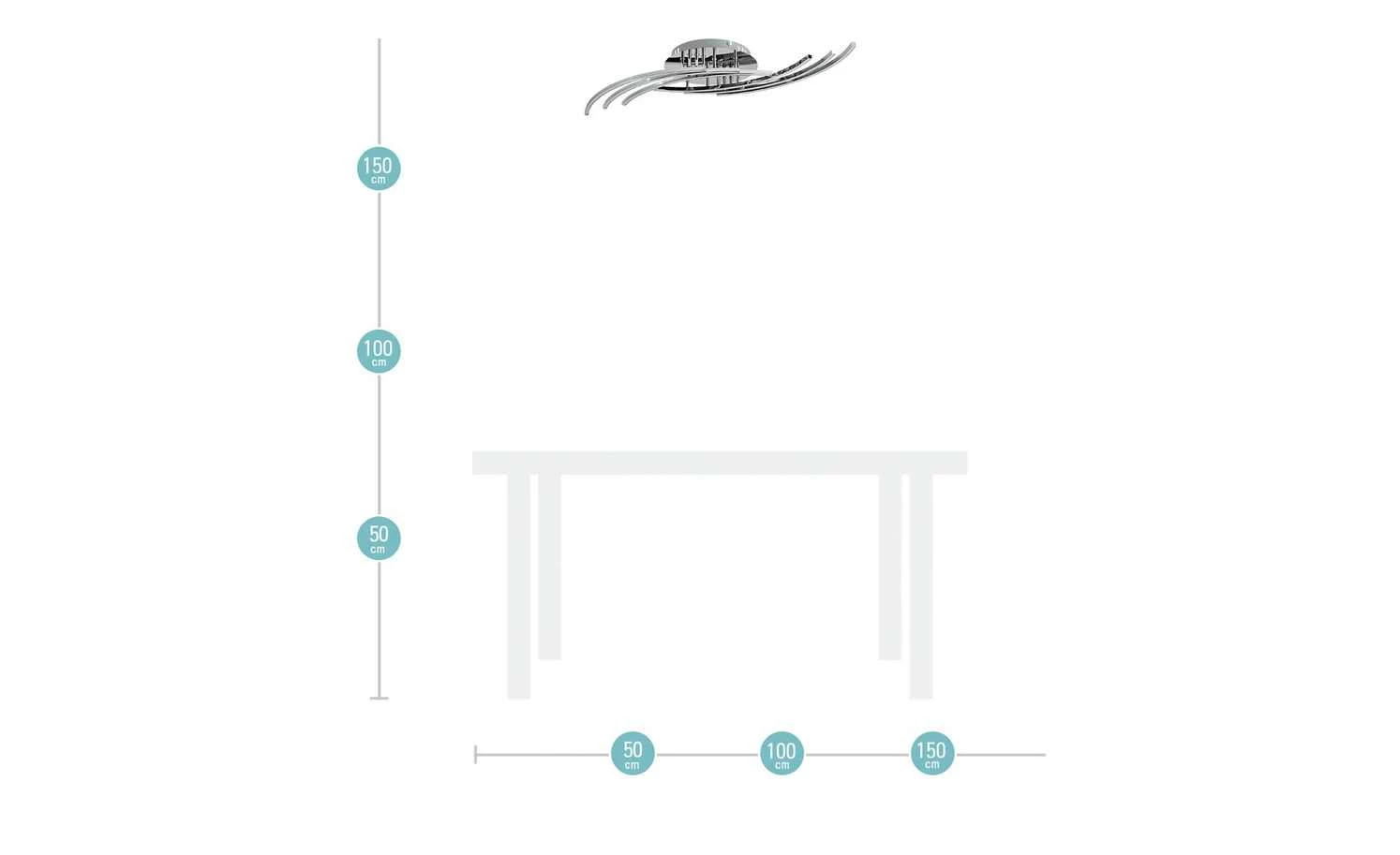 Meisterleuchten LED-Deckenleuchte, chrom, 6-flammig – Bild 5