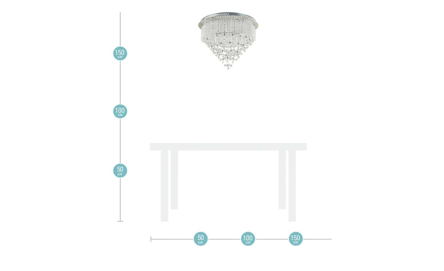 KHG LED-Kristalldeckenleuchte 10-flammig – Bild 6