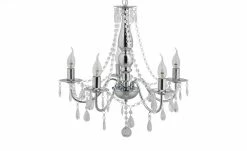 HOME STORY Kronleuchter, 5-flammig, mit Glasbehang