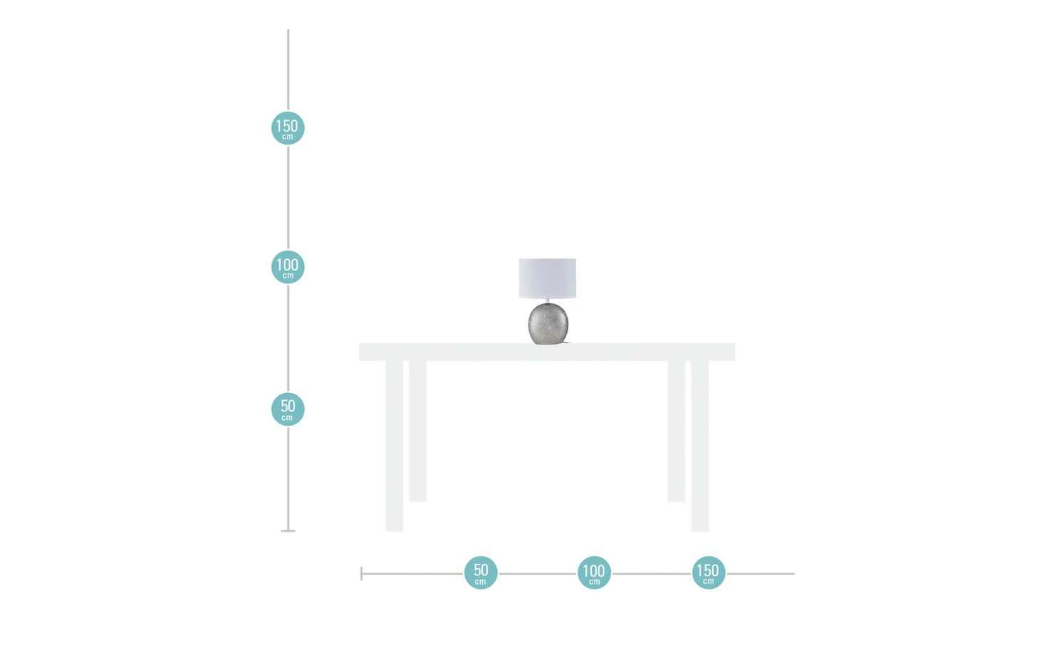 KHG Tischleuchte, Stoffschirm oval – Bild 8