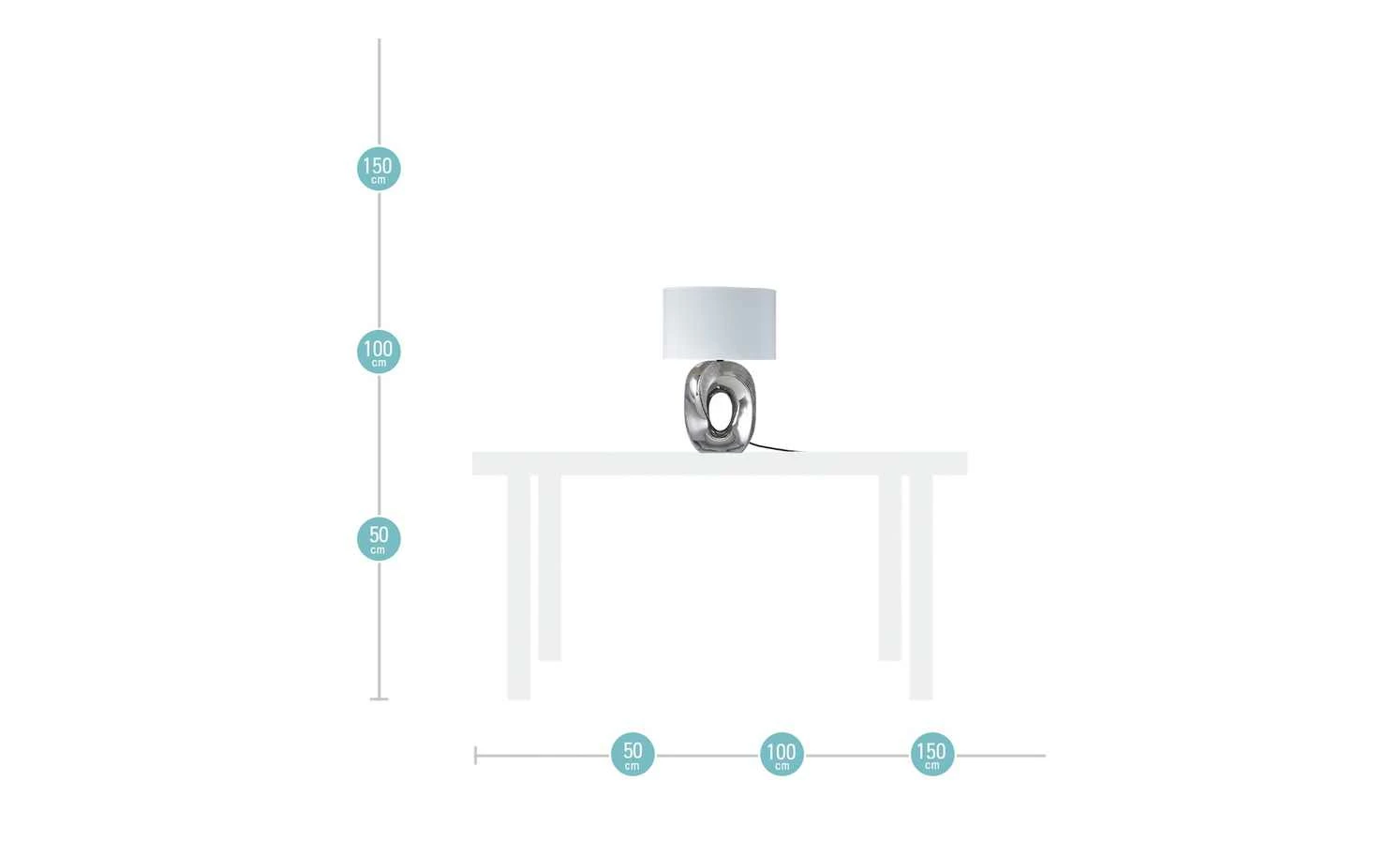 KHG Tischleuchte, Stoffschirm oval – Bild 6