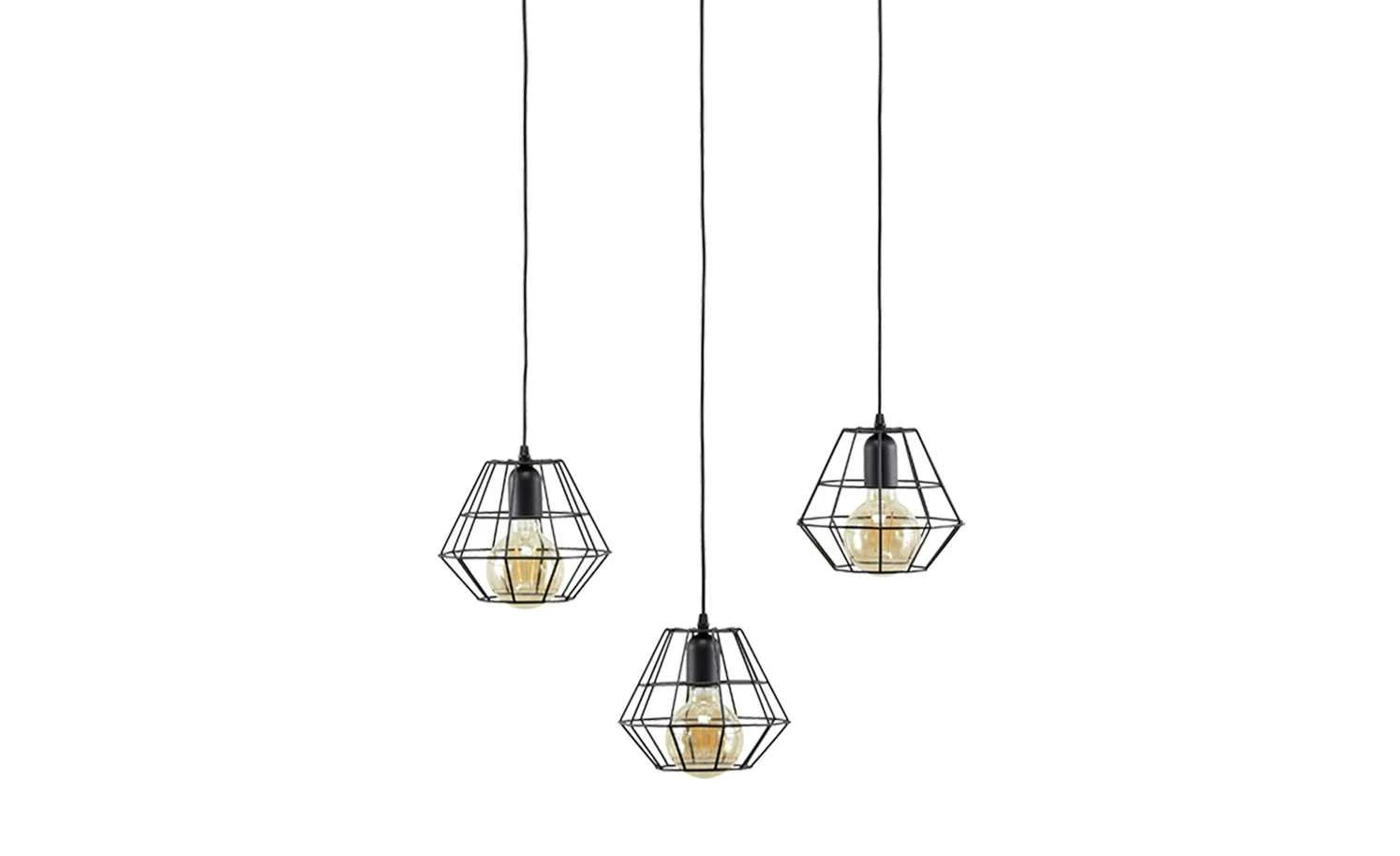 Pendelleuchte, 3-flammig, schwarz – Bild 2