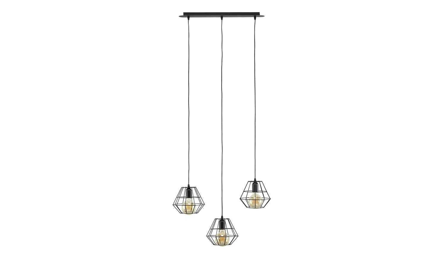 Pendelleuchte, 3-flammig, schwarz – Bild 5