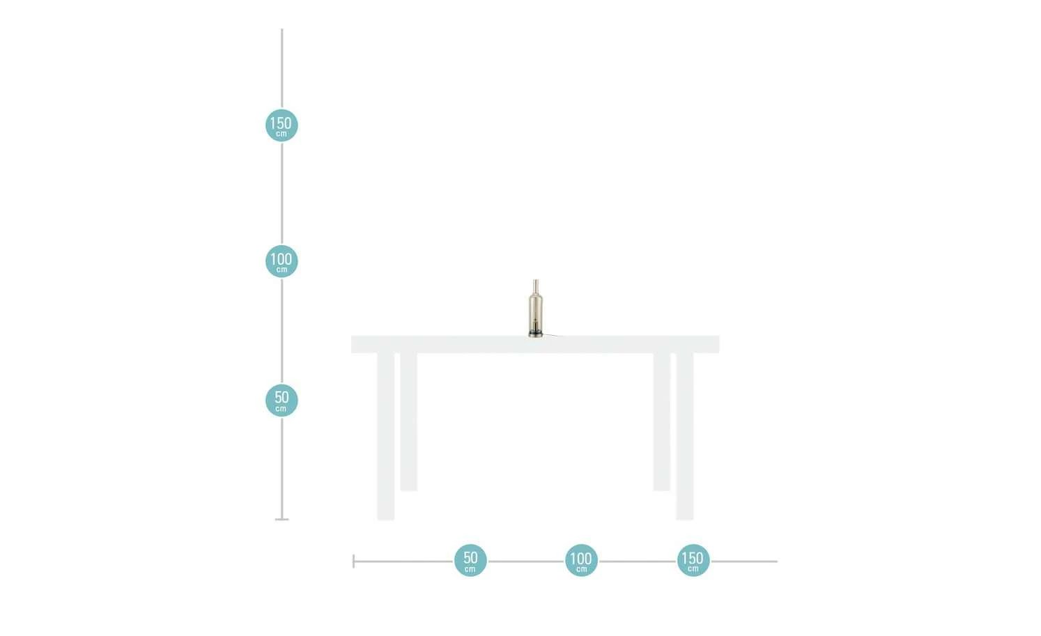 Glastischleuchte in Flaschenform – Bild 3