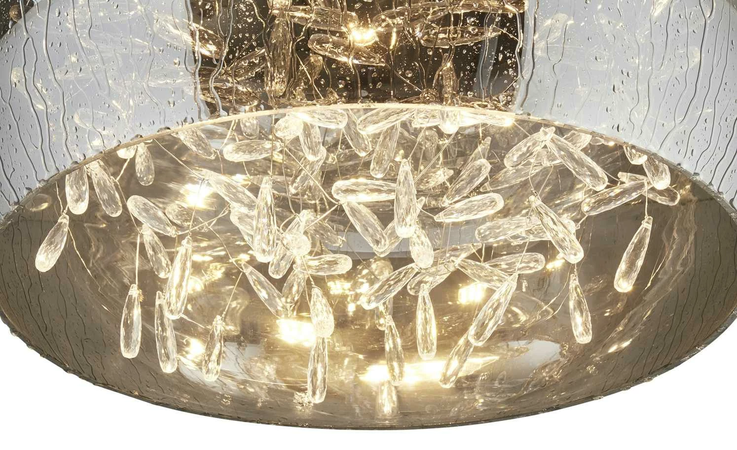 HOME STORY LED-Deckenleuchte, Rauchglas mit Acryltropfen – Bild 3