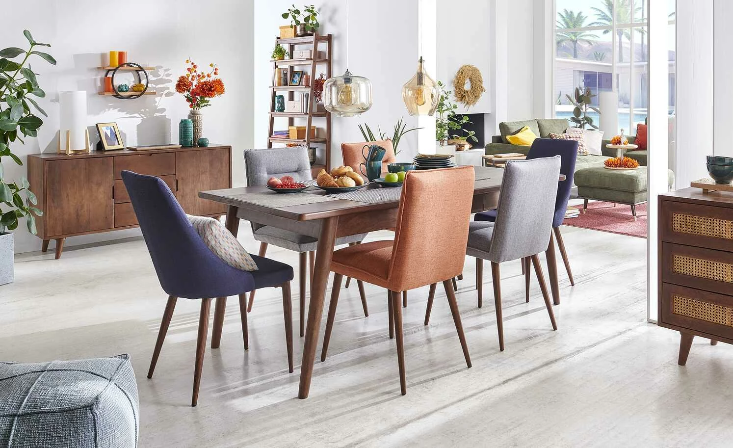 Pendelleuchte, 1-flammig, Glas bernsteinfarben