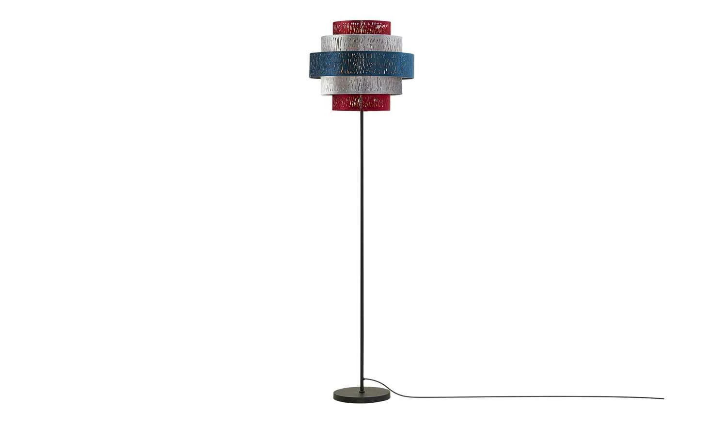 Stehleuchte, 1-flammig, Samtschirm multicolour – Bild 7