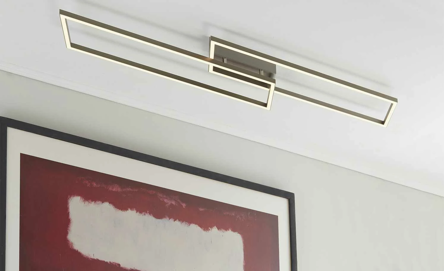 Paul Neuhaus LED-Deckenleuchte, 2-flammig, Nickel-matt