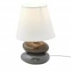 KHG Keramik-Tischleuchte, Braun-Grau