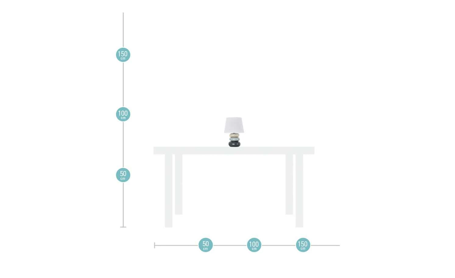 KHG Keramik-Tischleuchte, 1-flammig | Braun – Bild 5