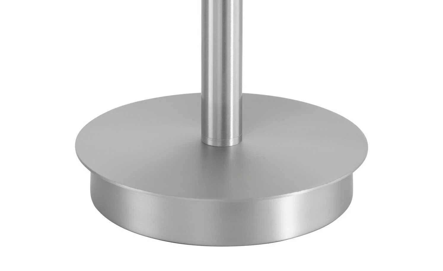 Trio Tischleuchte, 1-flammig, Nickel-matt, Stoffschirm weiß – Bild 4